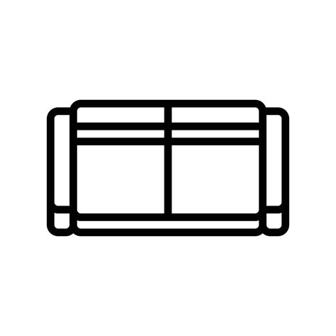 sofa two sections top view line icon vector illustration 21233002 ...