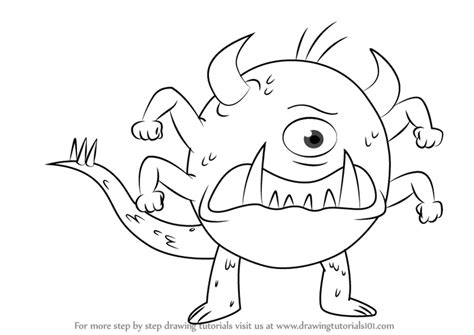 How to Draw Blue Monster from Uncle Grandpa (Uncle Grandpa) Step by ...