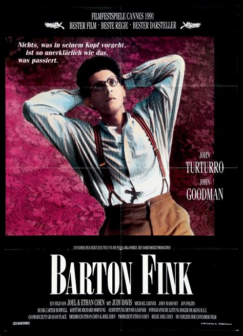 Barton Fink (1991) Original German A1 Movie Poster - Original Film Art ...