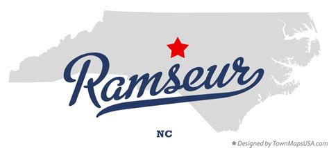 Map of Ramseur, NC, North Carolina