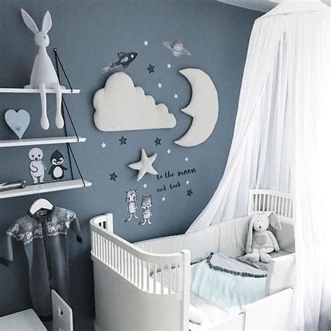 3pcs/set Moon Star Wall Decor | Baby boy room nursery, Baby room decor ...