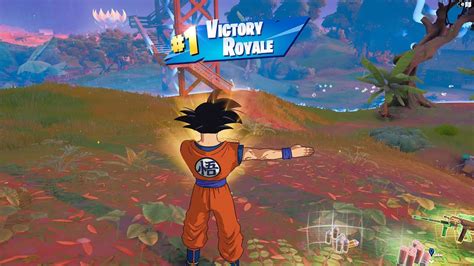 *NEW* SON GOKU SKIN IN FORTNITE!! Solo Full Gameplay DRAGON BALL # ...