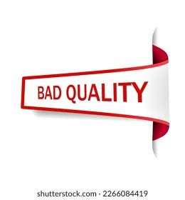 Bad Quality Banner Quality Level Concept Stock Vector (Royalty Free ...