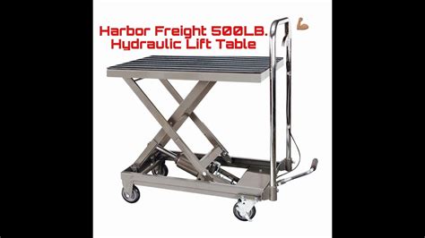 Harbor Freight 500lb Hydraulic Lift Table First Glance Out Of The Box ...