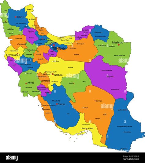 Iran political map capital tehran hi-res stock photography and images ...