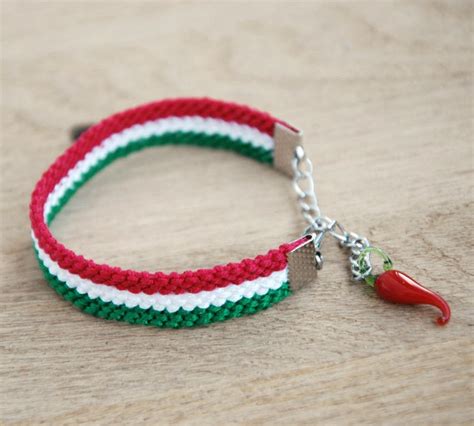 Italian Horn Bracelet, Italian Flag Bracelet, Napoli Jewelry ...