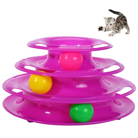 Pet Zone Busy Ball Three Tier Cat Tower Interactive Cat Toy - Walmart.com