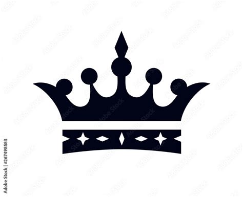 King's or queen's crown silhouette vector illustration Stock Vector ...