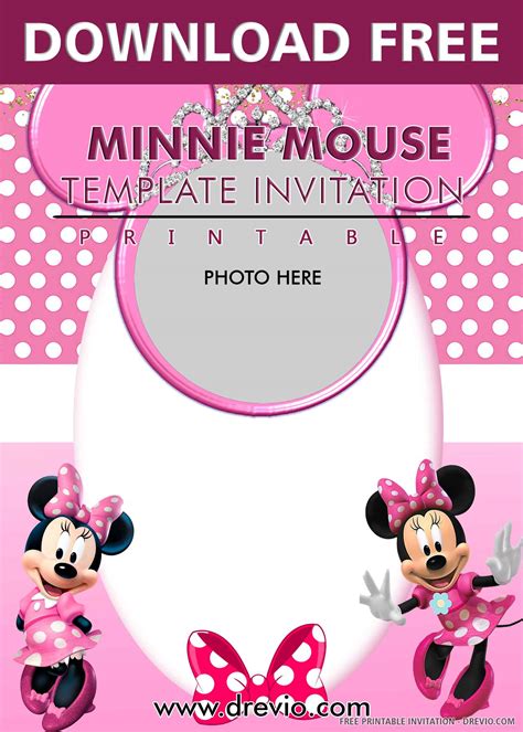 Minnie Mouse Birthday Invitation Templates Free - Nisma.Info