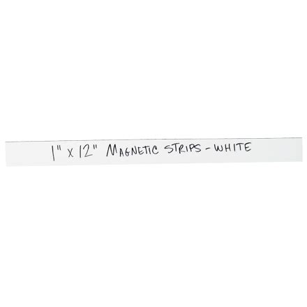 1 x 12" White Warehouse Labels - Magnetic Strips