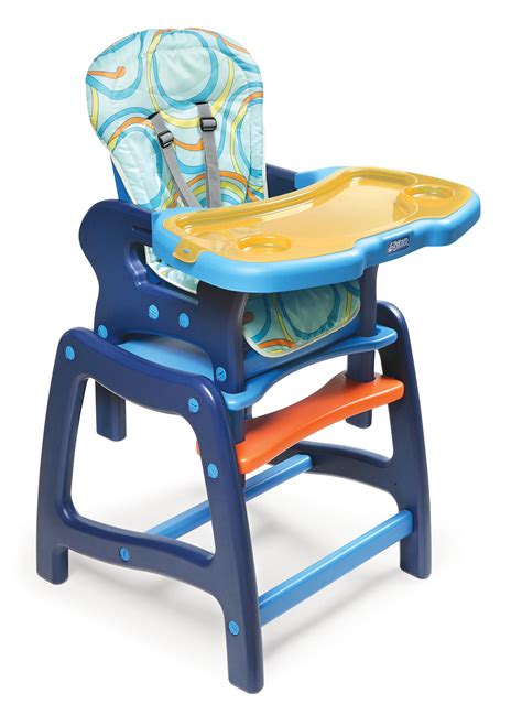 Badger Basket Envee Baby High Chair with Playtable Conversion - Blue ...