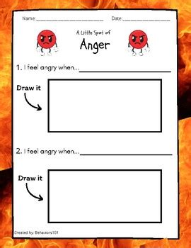 A Little Spot of Anger by Behaviors101 | TPT