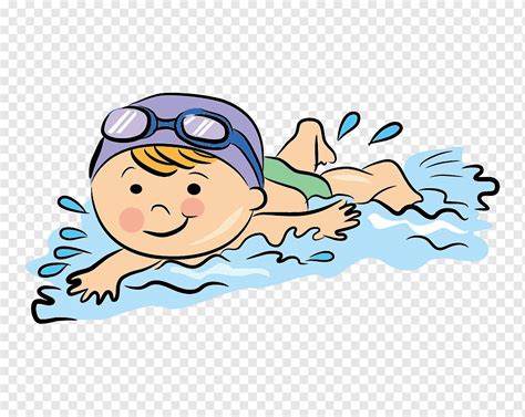 Swimming, Drawing, Swimming Pools, Painting, Swim Caps, Boy, Line, Area ...