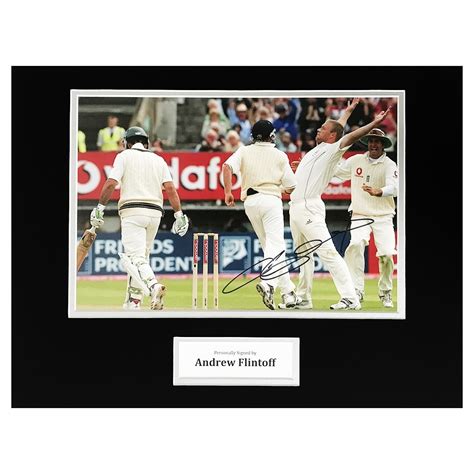 Signed Andrew Flintoff Photo Display - Ashes Winners 2005