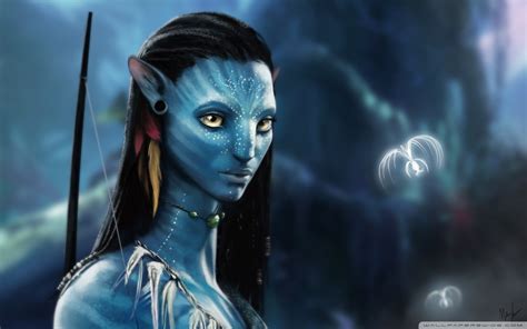 Avatar character digital wallpaper, Neytiri, movies, Avatar, blue skin ...