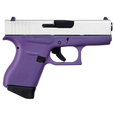 Glock 43 Purple 9mm Luger 3.39in Shimmering Aluminum Pistol - 6+1 ...