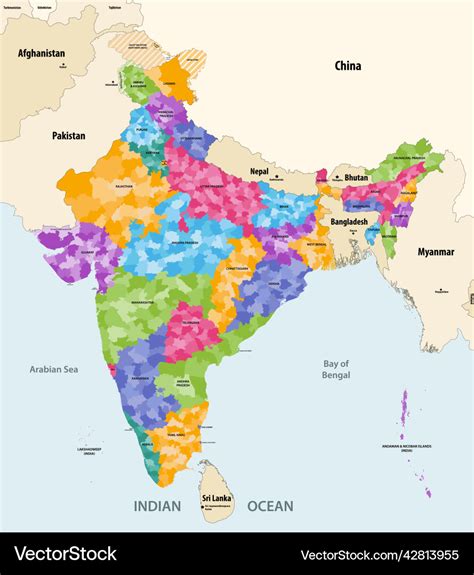 Political Map Of India With Neighbouring Countries - Uf Calendar Spring ...