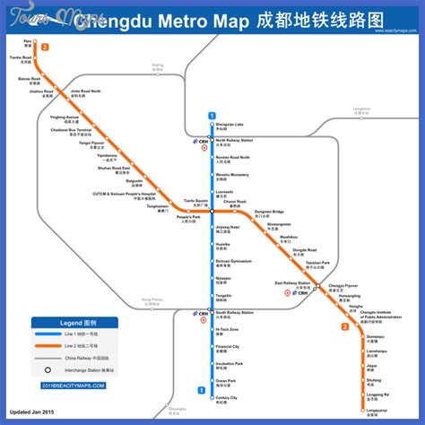 Chengdu Metro Map - ToursMaps.com