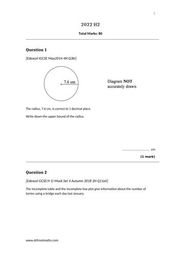 GCSE MATHS PAPER 2 (2022 PREDICTED TOPICS) | Teaching Resources