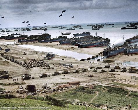 D-Day Normandy Beach Operation Overlord Landing Site During World War ...