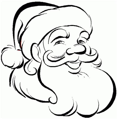 Santa Claus Face Template - Coloring Home