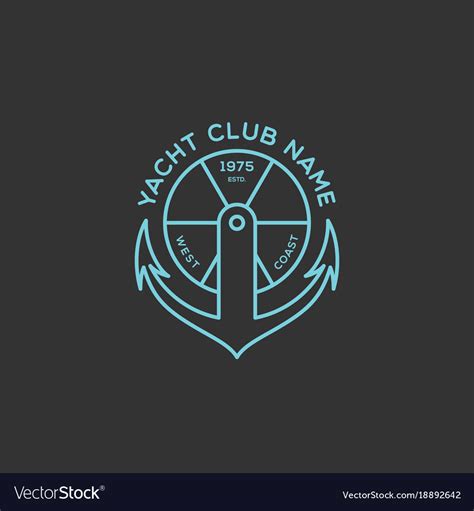 Yacht club logo Royalty Free Vector Image - VectorStock