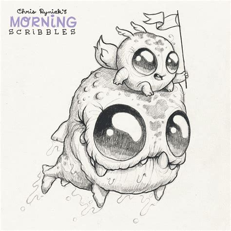 CHRIS RYNIAK | Cute monsters drawings, Monster drawing, Morning scribble