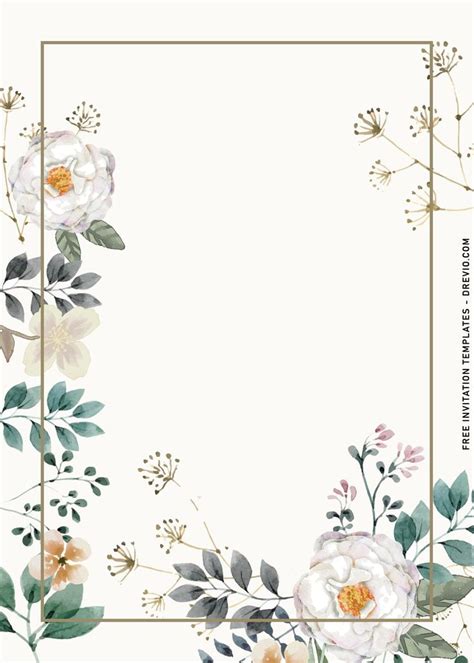 8+ Aesthetic Watercolor Floral Birthday Invitation Templates | Floral ...