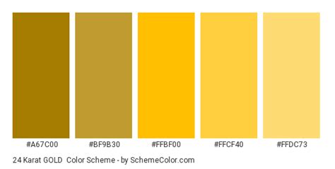 24 Karat GOLD Color Scheme » Gold » SchemeColor.com