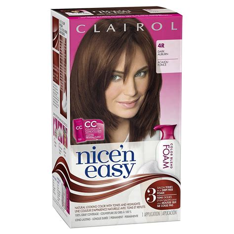 Clairol Nice 'n Easy Foam Hair Color 4R Dark Auburn 1 Kit