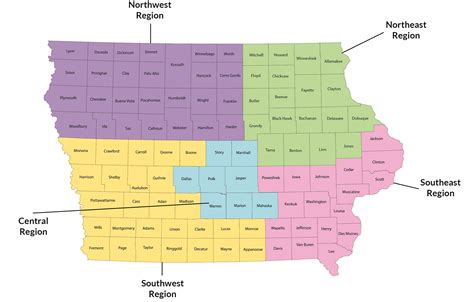 Iowa Conference: Conference Superintendents' Regions