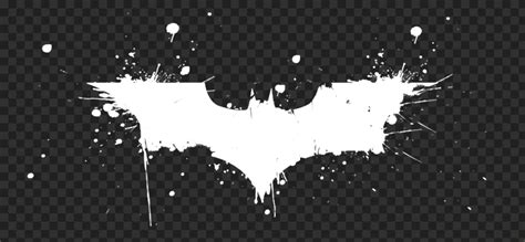 Batman White Paint Splash Logo Sign Icon PNG | Citypng