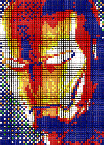 kitslam | Pixel art, Rubiks cube, Pixel art grid