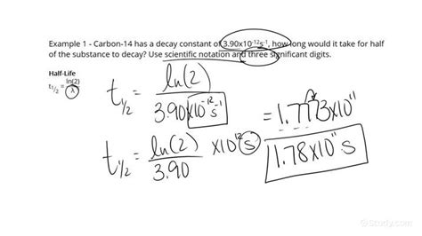 Half Life Equation Algebra