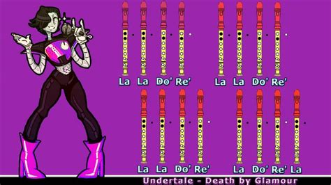 Undertale - Death by Glamour on Recorder (NOTES) - YouTube