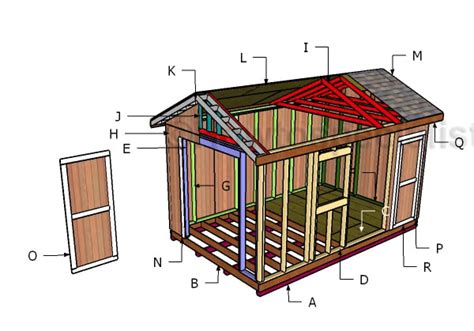 10x16 Shed Plans | HowToSpecialist - How to Build, Step by Step DIY Plans