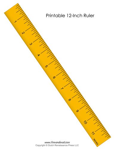 Printable 12-Inch Ruler - Tim's Printables