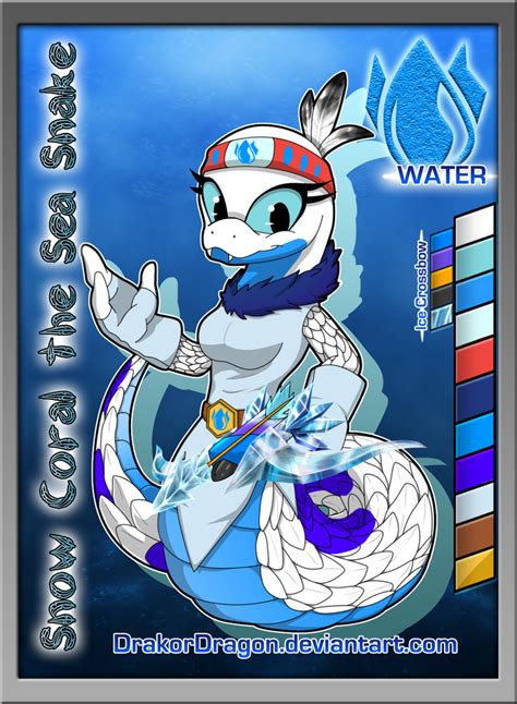 Snow Coral the Sea Snake (New OC) by DrakorDragon on DeviantArt