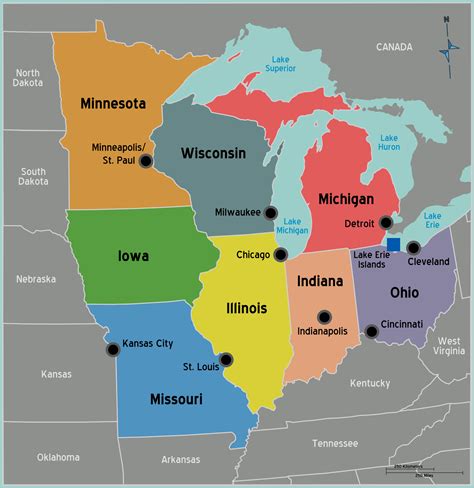 Map Of Midwest Usa | My Blog