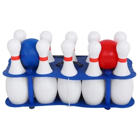 Bowling Pins Toy Set 10pcs Big Bowling Pins 2pcs Bowling Balls Outdoor ...