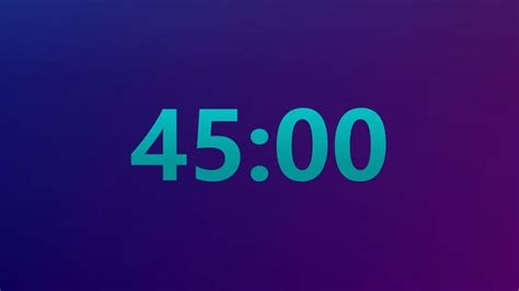 45 Minute Timer Countdown with Sound Alarm https://youtu.be/hAi7zpWWpaE ...