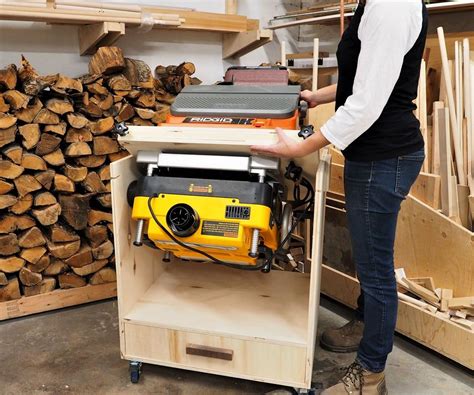 Flip Top Planer Stand | Wood planer, Planer, Tool storage diy