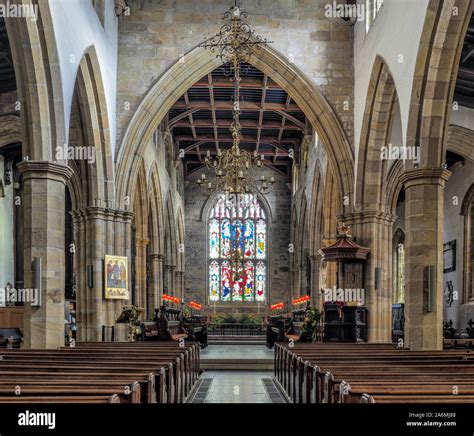 Lancaster Priory Church, interior, Lancaster, Lancashire, England, UK ...