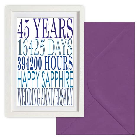 45th Wedding Anniversary Card: Amazon.co.uk: Office Products ...