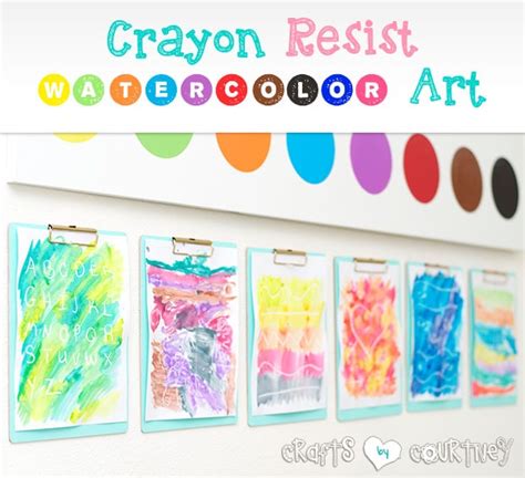 Easy-to Make Spring Inspired Crayon Resist Watercolor Art for Kids