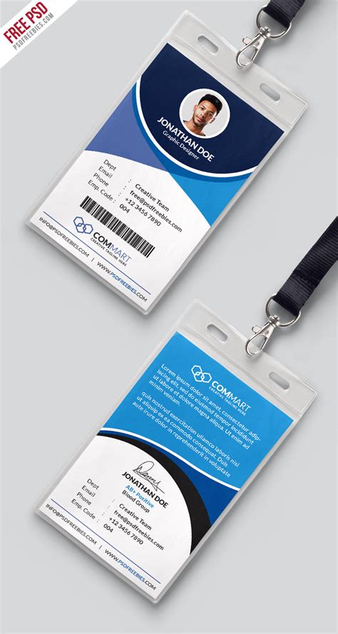 Corporate Office Identity Card Template PSD | PSDFreebies.com