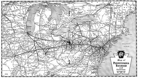 Pennsylvania Railroad System Map - Pennsylvania • mappery