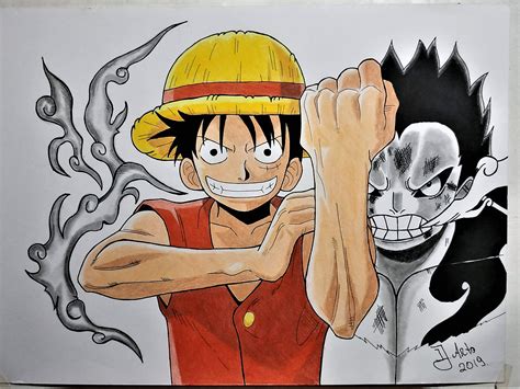 This is my drawing of Luffy from One Piece anime..what do you guys ...