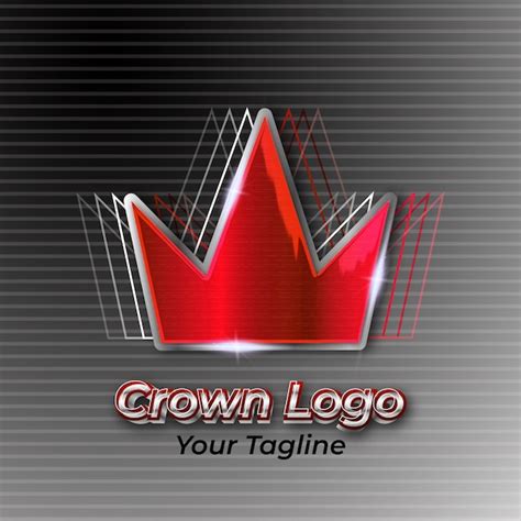 Premium Vector | Realistic 3d crown logo