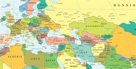 Map Of Europe And Middle East – Topographic Map of Usa with States